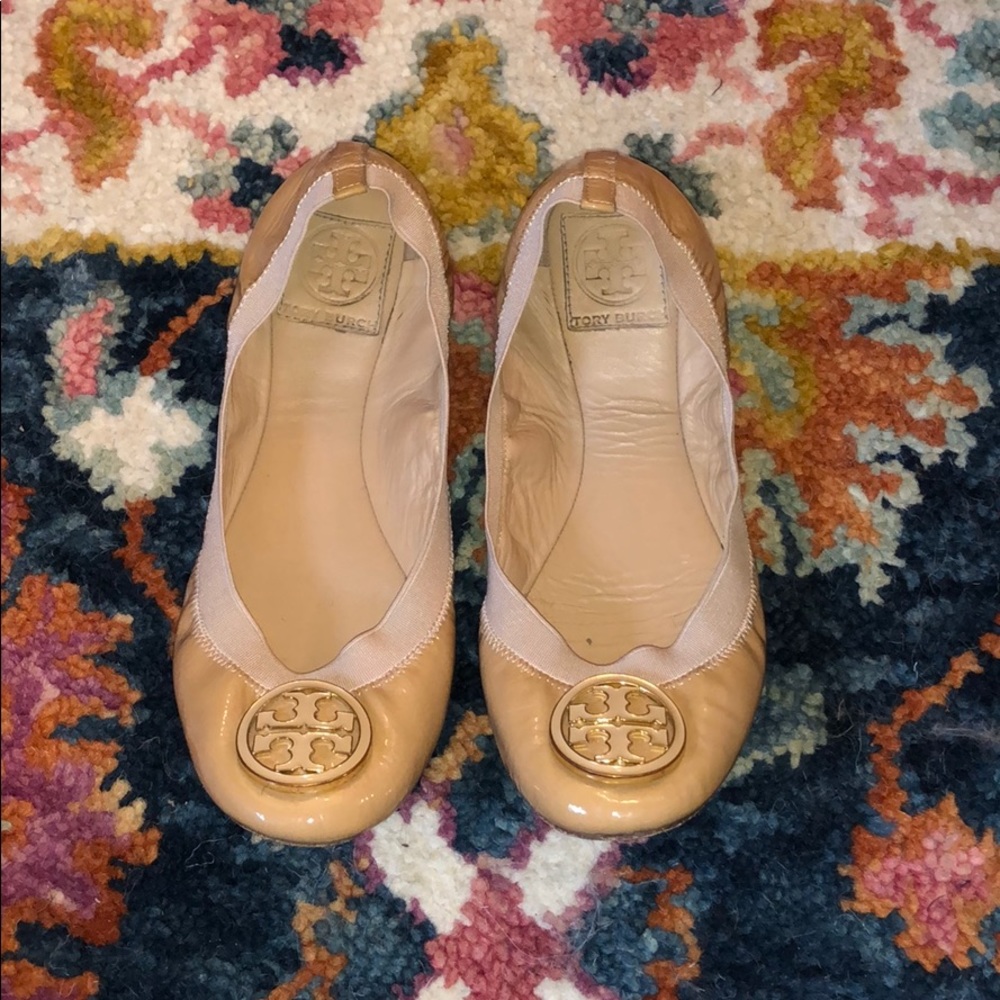 Tory Burch Patent Leather Caroline Flat